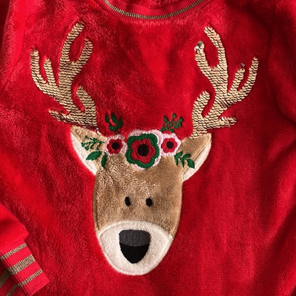 Red Reindeer Sequin Sweater - Picture 2 of 5